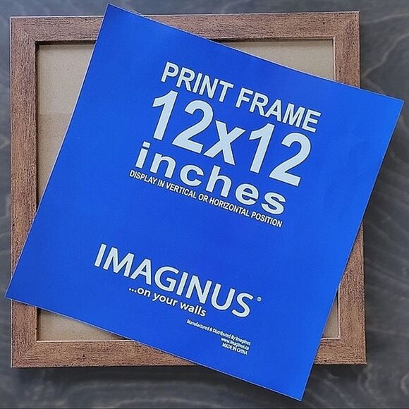 NWT Rustic Oak MDF Wood Square Picture Frame - Picture 1 of 4